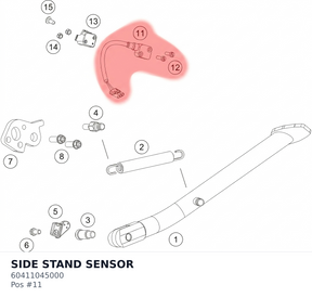 Diagram preview: SIDE STAND SENSOR (60411045000)