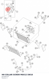 Diagram preview: HH COLLAR SCREW M6X12  SW10 (J025060126)
