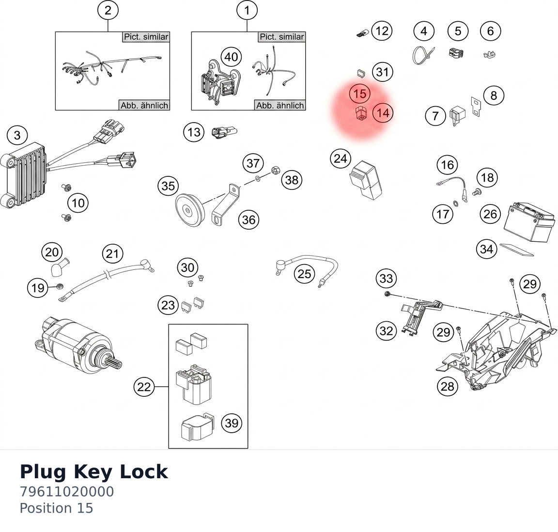 Diagram preview: Plug Key Lock (79611020000)