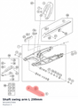 Diagram preview: Shaft swing arm L 299mm (90104037000)