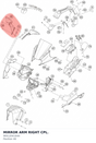 Diagram preview: MIRROR ARM RIGHT CPL. (90512041044)