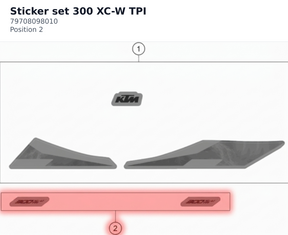 Diagram preview: Sticker set 300 XC-W TPI (79708098010)