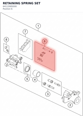 Diagram preview: RETAINING SPRING SET (64113085000)