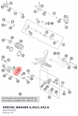 Diagram preview: SPECIAL WASHER 6,4X21,4X2,6 (69034041000)