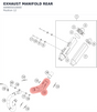 Diagram preview: EXHAUST MANIFOLD REAR (A49005010000)