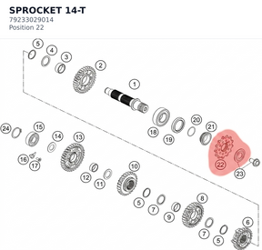 Diagram preview: SPROCKET 14-T (79233029014)
