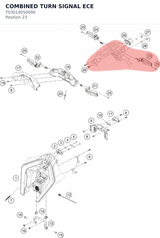 Diagram preview: COMBINED TURN SIGNAL ECE (T03014050000)