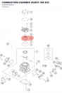 Diagram preview: COMBUSTION CHAMBER INSERT 300 EXC (A45030160000)