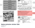 Diagram preview: Noise emission sticker USA (LI23-617-13)