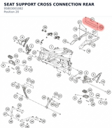 Diagram preview: SEAT SUPPORT CROSS CONNECTION REAR (95803001082)