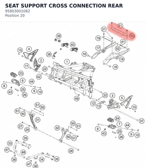 Diagram preview: SEAT SUPPORT CROSS CONNECTION REAR (95803001082)