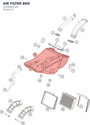 Diagram preview: AIR FILTER BOX (63506001100)