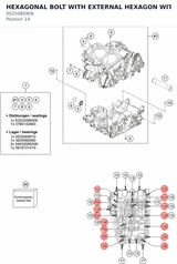 Diagram preview: HEXAGONAL BOLT WITH EXTERNAL HEXAGON WITH COLLAR (0025080906)