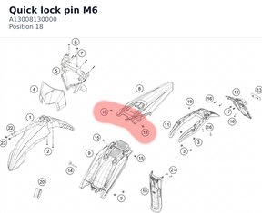 Diagram preview: Quick lock pin M6 (A13008130000)