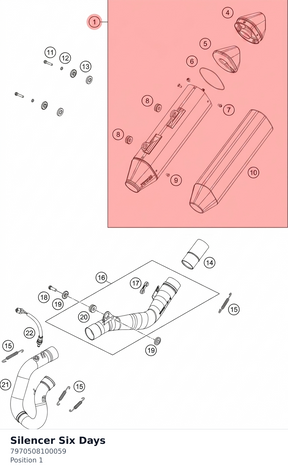 Diagram preview: Silencer  Six Days (7970508100059)