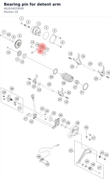Diagram preview: Bearing pin for detent arm (A62634029000)