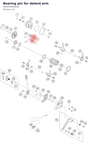 Diagram preview: Bearing pin for detent arm (A62634029000)