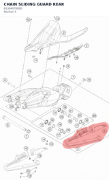 Diagram preview: CHAIN SLIDING GUARD REAR (61304070000)