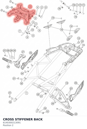 Diagram preview: CROSS STIFFENER BACK (6140300213091)
