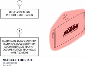 Diagram preview: VEHICLE TOOL KIT (76129099000)
