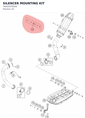 Diagram preview: SILENCER MOUNTING KIT (76005979050)