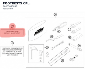 Diagram preview: FOOTRESTS CPL. (76003040033)