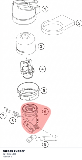 Diagram preview: Airbox rubber (72106026000)