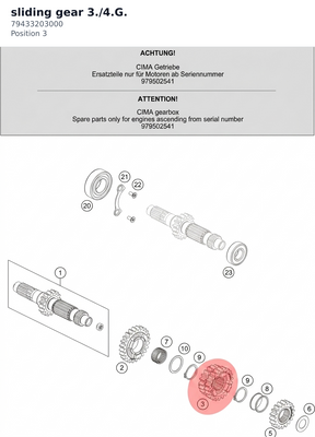 Diagram preview: sliding gear 3./4.G. (79433203000)