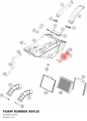 Diagram preview: FOAM RUBBER 60X10 (63506117010)