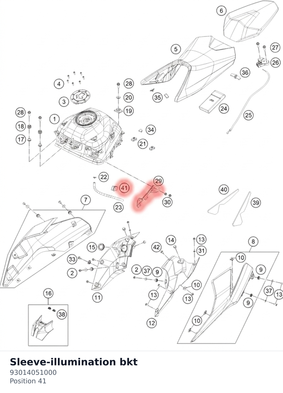 Diagram preview: Sleeve-illumination bkt (93014051000)