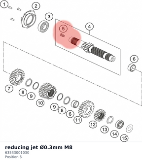 Diagram preview: reducing jet Ø0.3mm M8 (63533001030)
