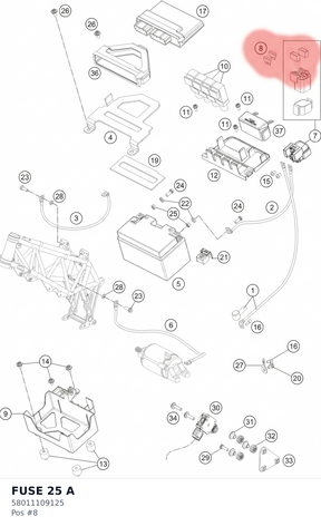 Diagram preview: FUSE 25 A (58011109125)