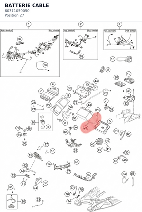 Diagram preview: BATTERIE CABLE (60311059050)