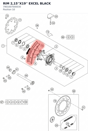 Diagram preview: RIM 2,15''X19'' EXCEL BLACK (7901007000030)