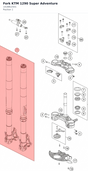 Diagram preview: Fork KTM 1290 Super Adventure (14188U2501)