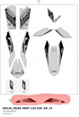 Diagram preview: DECAL REAR PART 125 EXC SD  15 (78108196000)