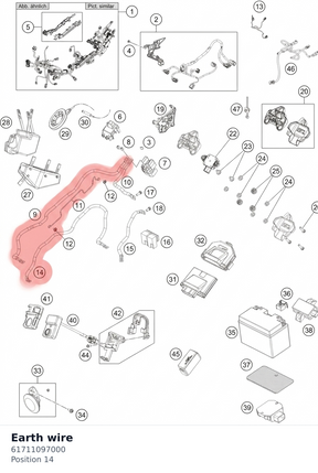 Diagram preview: Earth wire (61711097000)