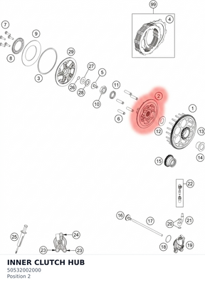 Diagram preview: INNER CLUTCH HUB (50532002000)