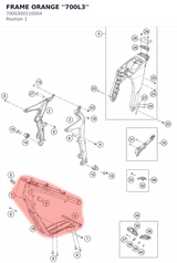 Diagram preview: FRAME ORANGE ''700L3'' (7000300110004)