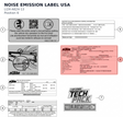 Diagram preview: NOISE EMISSION LABEL USA (LI24-A624-13)