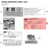 Diagram preview: NOISE EMISSION LABEL USA (LI24-A624-13)