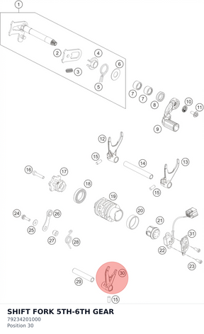 Diagram preview: SHIFT FORK 5TH-6TH GEAR (79234201000)