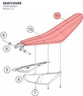 Diagram preview: SEATCOVER (70007040050)