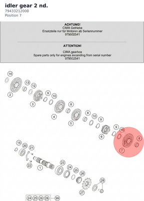 Diagram preview: idler gear 2 nd. (79433212000)