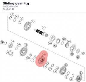 Diagram preview: Sliding gear 4.g (79033014100)