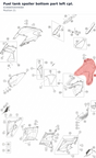 Diagram preview: Fuel tank spoiler bottom part left cpl. (61908050044EBA)