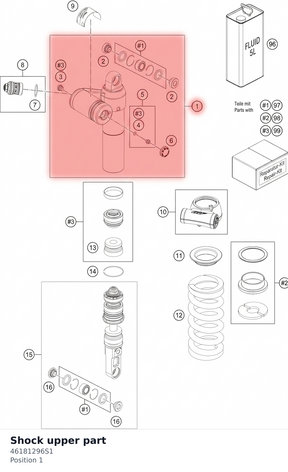 Diagram preview: Shock upper part (46181296S1)