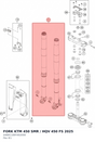 Diagram preview: FORK KTM 450 SMR / HQV 450 FS 2025 (A480C108Y402000)