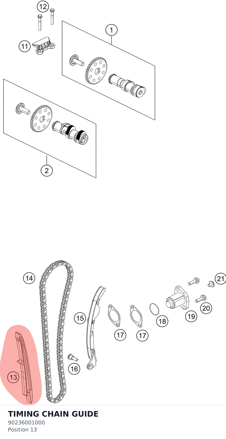 Diagram preview: TIMING CHAIN GUIDE (90236001000)