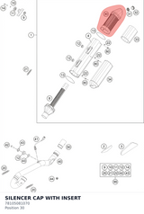 Diagram preview: SILENCER CAP WITH INSERT (78105081070)